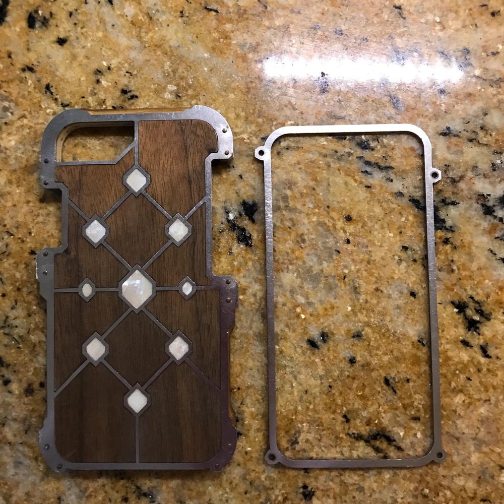 iPhone 6 6s & 7 wood pearl steam punk case